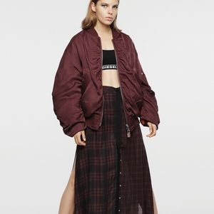 G-KRISTA-B Padded satin bomber jacket